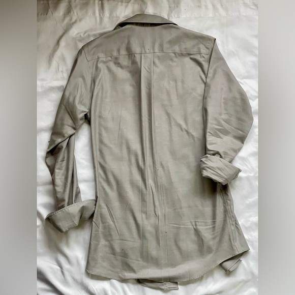 Silver/Gray Button Down Dress Shirt - Picture 5 of 5